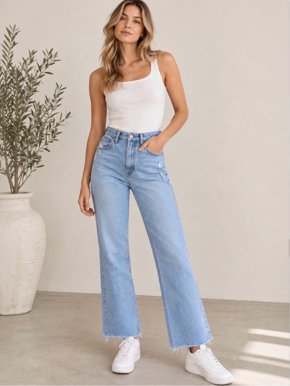 Levi’s 70s High Flare Jeans Size 27 High Rise Flare Raw Hem Light Medium Wash